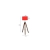 Saber Red Jute Shade Floor Lamp