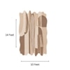 Handmade Wool Shaped Rug Modern Minimalist Beige 10 x 14 Feet Carpet