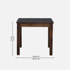 Maharin Solid Wood 2 Seater Dining Table with 2 Chairs in Honey Finish