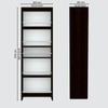 5 Open Shelves In Highland Pine Finish With Free Standing Tall Units.