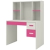 Tiara Kids Study Desk with 3 Drawers and Built In Bookshelf in Barbie Pink Colour