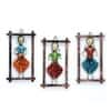 Desert Art Metal Handpainted Lady Musician Doll Wall Hanging Set of 3