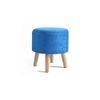 Melanie Solid Wood Stool in Blue Colour