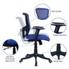 Peacifice Mid Back Ergonomic Chair in Blue Colour