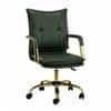Doe Buck Marlon Modern Green Faux Leather Office Chair