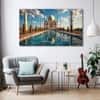 The Castle Decor Taj Mahal Wall Art Set of 5 Digital Painting 27x48 Inch