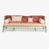 Dastoori Stainless Steel Outdoor Three Seater Sofa in Beige Colour