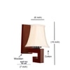 Devansh Wood Wall Mounted Lamp With Off-White Cotton Shade