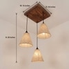 Terzo Brown Solid Wood Cluster Hanging Light