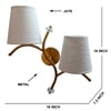 Devansh Metal Electric Wall Light in Gold Colour with White Shade Count of 2 Lights