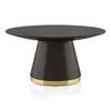 Odin Round Solid Wood Coffee Table In Mocha Walnut Finish