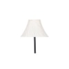 Quinlynn Off-White Cotton shade with Iron floor lamp