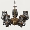 Devansh Dual Steel Metal  Wallmounted Lamp With Cotton Steel Metal  Shade
