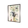 Blue Yellow Small Bird Floral Canvas Wall Prints Canvas Wall Prints Set of 1 Multicolor Matte