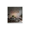 Symmetric Centrum Brown Solid Wood Cluster Hanging Light