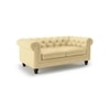 Winchester 2 Seater Half Leather Sofa in Cream Colour