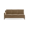 Abbey Sectional Sofa (Colour : Fawn Velvet, Cushion : Hard, Seater : Right Aligned 3 Seater + Right Aligned Chaise)