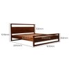 Turner Solid Wood Queen  Size Bed Without Storage (Dark Oak Finish)