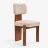 Akar Solid Wood Dining Chair in Beige Colour