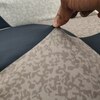 1 Seater Navy Cubes Sofa Cover