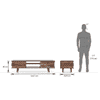 Parker Solid Wood Free Standing TV Unit in Teak Finish