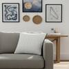 Diamond Linen Sand  And Ivory Cotton Cushion Cover 18X18 Inches