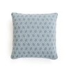 Geometric Alice Blue Natural Cushion Cover 16X16  Inches
