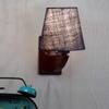Devansh Solid Wood Electric Wall Light in Blue Colour with Blue Shade Count of 1 Light