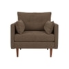 Arihana Boucle Fabric Arm Chair in Brown Colour