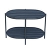 Crema Outdoor Table Set with 1 Table and 2 Chairs Gun Metal In Grey