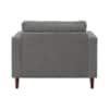 Bruch Boucle Fabric Arm Chair in Grey Colour