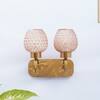 Plantation Dual Light Glass and Metal Wall Light