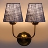 Devansh Metal Electric Wall Light in Gold Colour with Blue Shade Count of 2 Lights