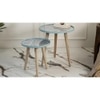 Phool Round Nesting Tables with Wooden Legs, Side Tables, Wooden Tables, Living Room Decor by A Tiny Mistake