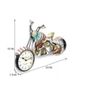 Craft Tree Metal Handpainted Decorative Bike  Clock Showpiece Dial Size 6'' In  Multicolor