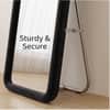 The Artment Unbreakable Black Square Puff Floor Mirror (160 x 60) cm