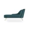 Henz Velvet Chaise Lounger in T Blue Colour