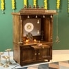D'Dass Honey Finish Solid Sheesham Wooden Temple For Pooja