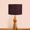 Devansh Brown Jute Table Lamp With Wood Natural Base (7X18.25 Inches)-17