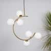 Gloster Contemporary White Glass Premium Ball Chandelier