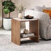 Tavo Solid Wood and Toronto Side Table In Antique Amber Finish