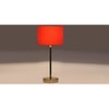 Orange cotton with Metal Gold Table Lamp