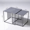 Black Metal Side Table in Black Colour