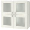 Romano Wall Mounted Glass Display Cabinet in Ivory Colour