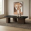 Lakesona Marble Coffee Table In Light Brown Finish