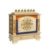 D'Dass Copper Mdf and Sheesham Wooden Temple For Pooja