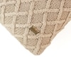 Crest Linen Cotton Knit Cushion Cover  12X20  Inches