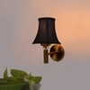 Devansh Gold Wall Mounted Lamp With Black Cotton Shade