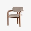 Aris Solid Wood Chair in Grey Colour