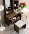 Hexa Red Wooden Dressing Table in Flower Wenge Colour